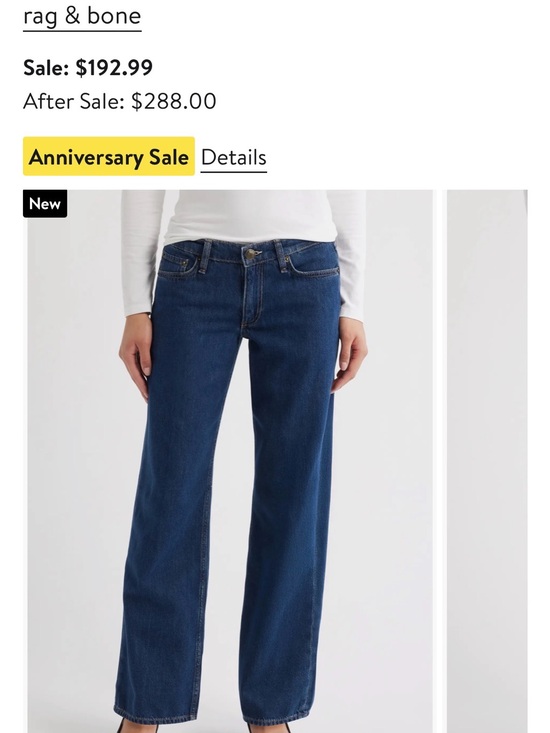 rag & bone Denim - rag & bone Featherweight Saige Low Rise Full Length Relaxed Straight Leg Jeans